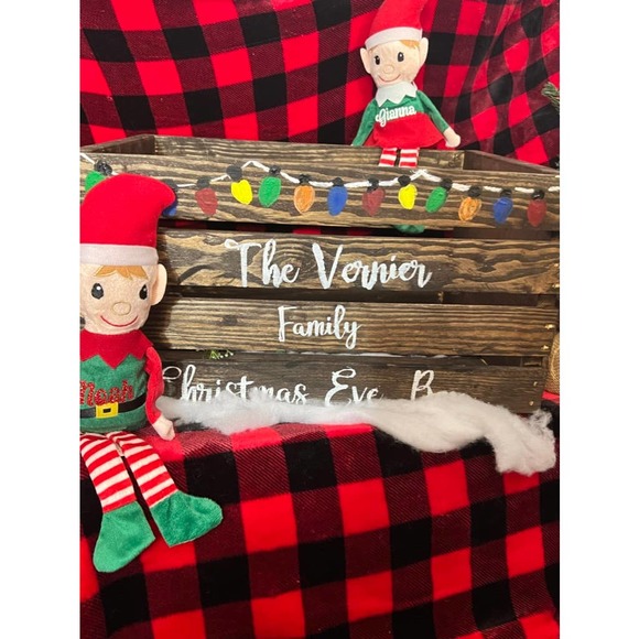 Personalized Christmas Eve Christmas Holiday Crate Keepsake - Picture 1 of 10